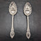 British Antique Silver Plate Berry Serving Spoon Pair